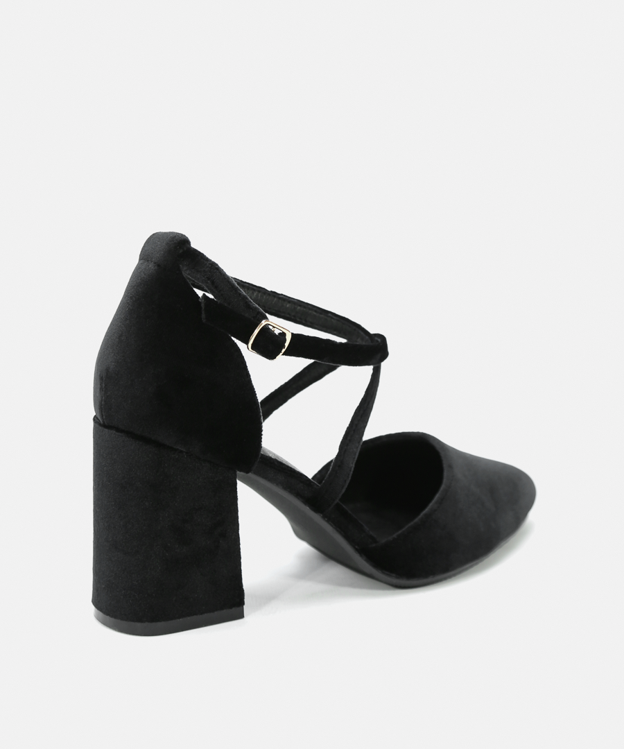 Zapatos tac&oacute;n tiras cruzadas image number null